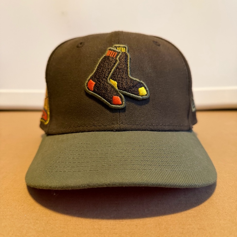 Red Sox New Era Brown and Yellow Cap